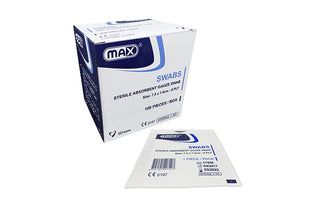 Max Sterile Gauze Swab 8Ply 7.5X7.5 100'S