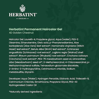 HERBATINT, PERMANENT HAIRCOLOR GEL, 4D, GOLDEN CHESTNUT 135ML