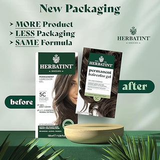 HERBATINT, PERMANENT HAIRCOLOR GEL, 5C, LIGHT ASH CHESTNUT 135ML