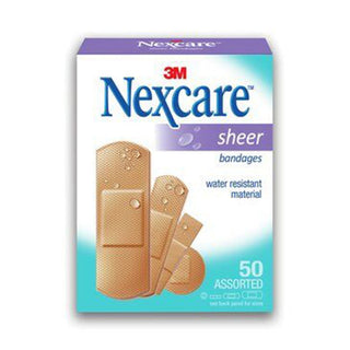 3M NEXCARE 658-50 SHEER BAND ASSTD 50'S
