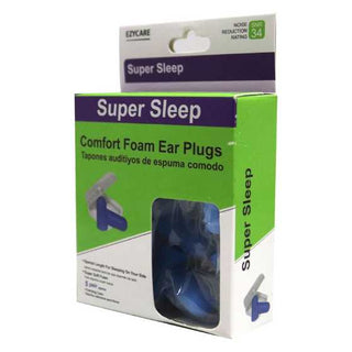 EZY CARE 10264 SUPER SLEEP FOAM EAR PLUG (5 PAIR)