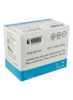 NOVAMED ADHESIVE WOUND DRESSING 6x7 100's