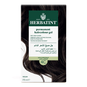 Herbatint, Permanent Haircolor Gel, 4C, Ash Chestnut 135ML