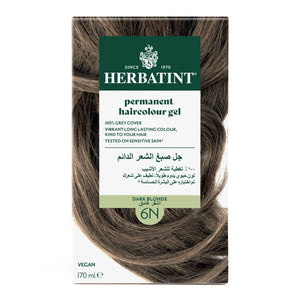 Herbatint, Permanent Haircolor Gel, 6N, Dark Blonde 135ML